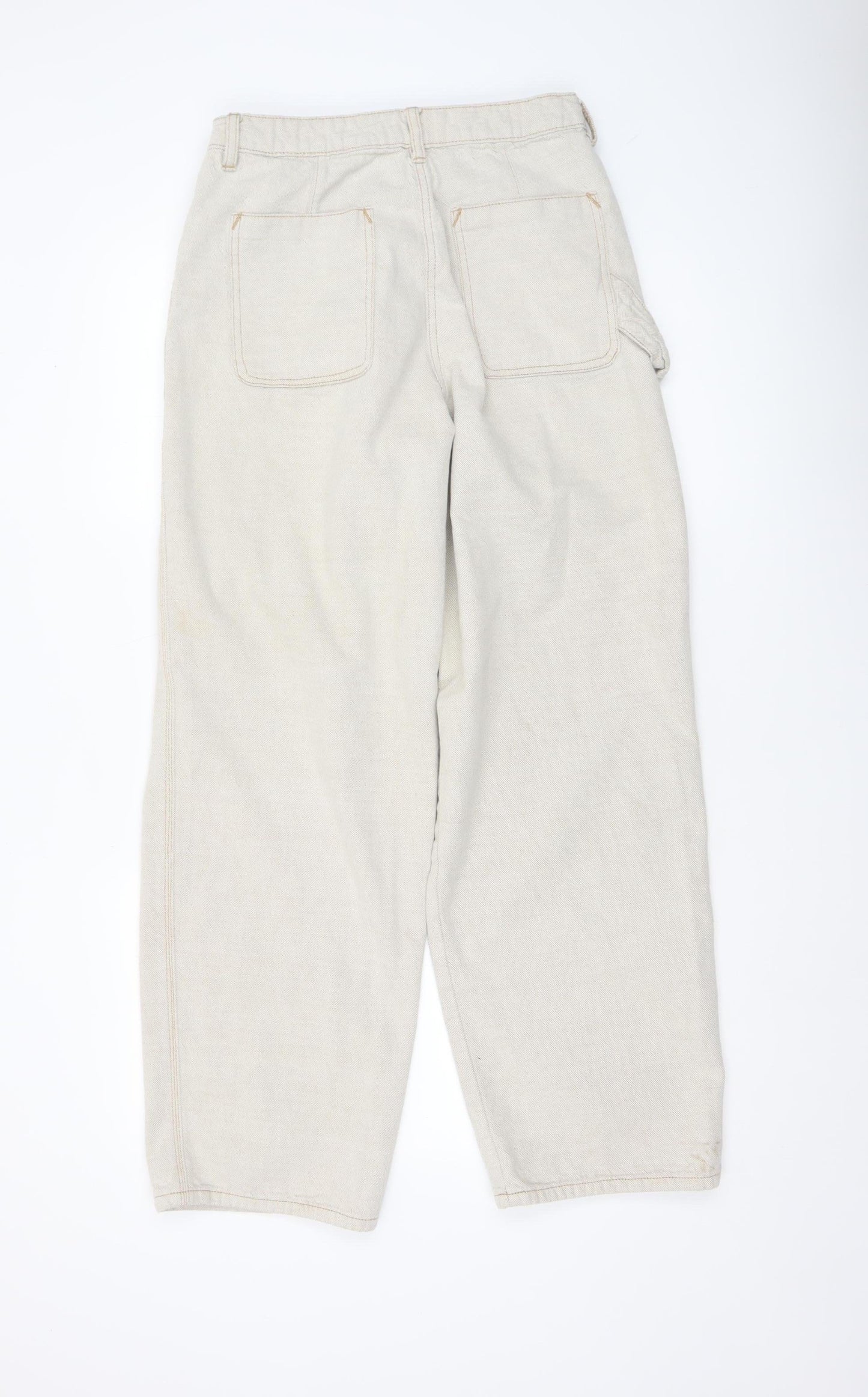 Womens UK Size 10 ASOS Regular Fit Straight Beige Jeans