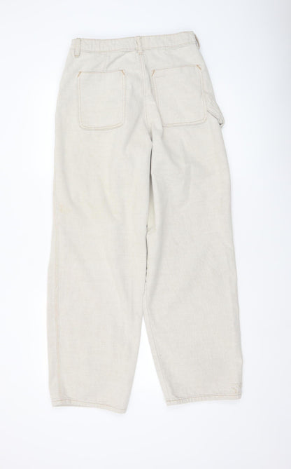 Womens UK Size 10 ASOS Regular Fit Straight Beige Jeans