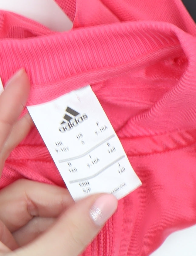Girls UK Size 9-10 Years adidas Pink Track Jacket