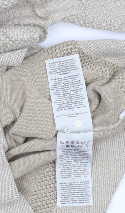 Mens UK Size L JACK & JONES Beige Pullover Jumper