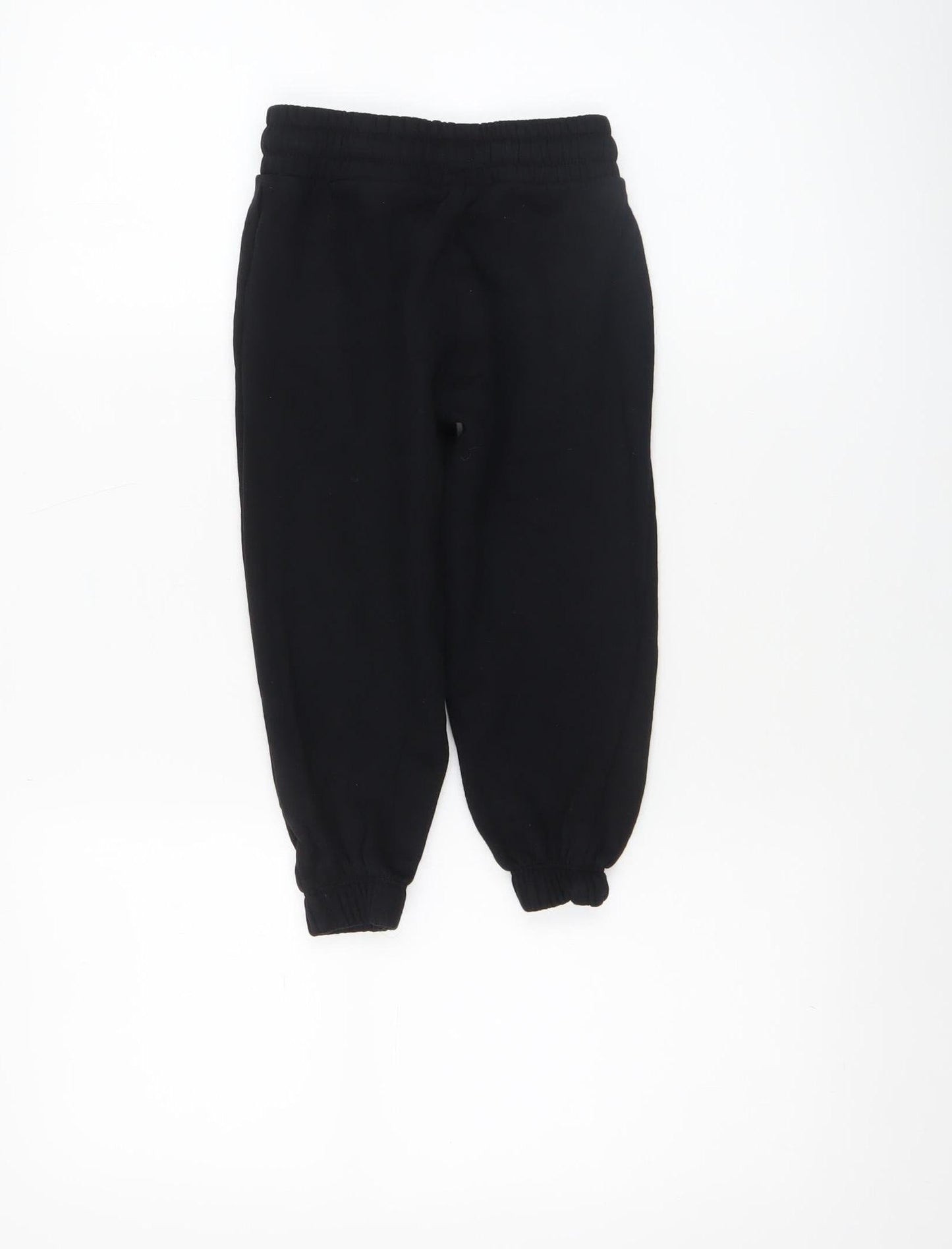 Girls UK Size 4-5 Years Disney Regular Fit Jogger Black Trousers
