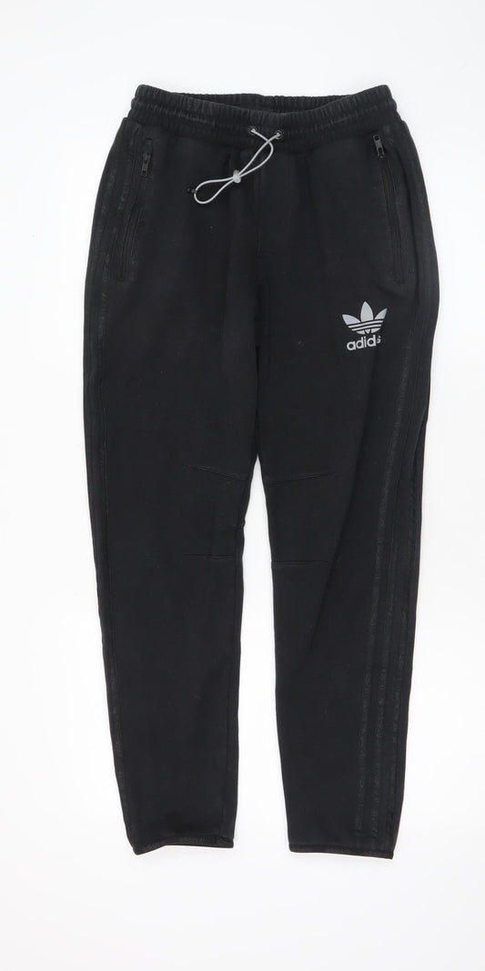 Mens UK Size S adidas Regular Fit Jogger Black Trousers