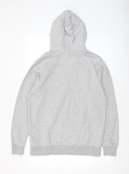 Mens UK Size S Pull & Bear Grey Pullover Hoodie