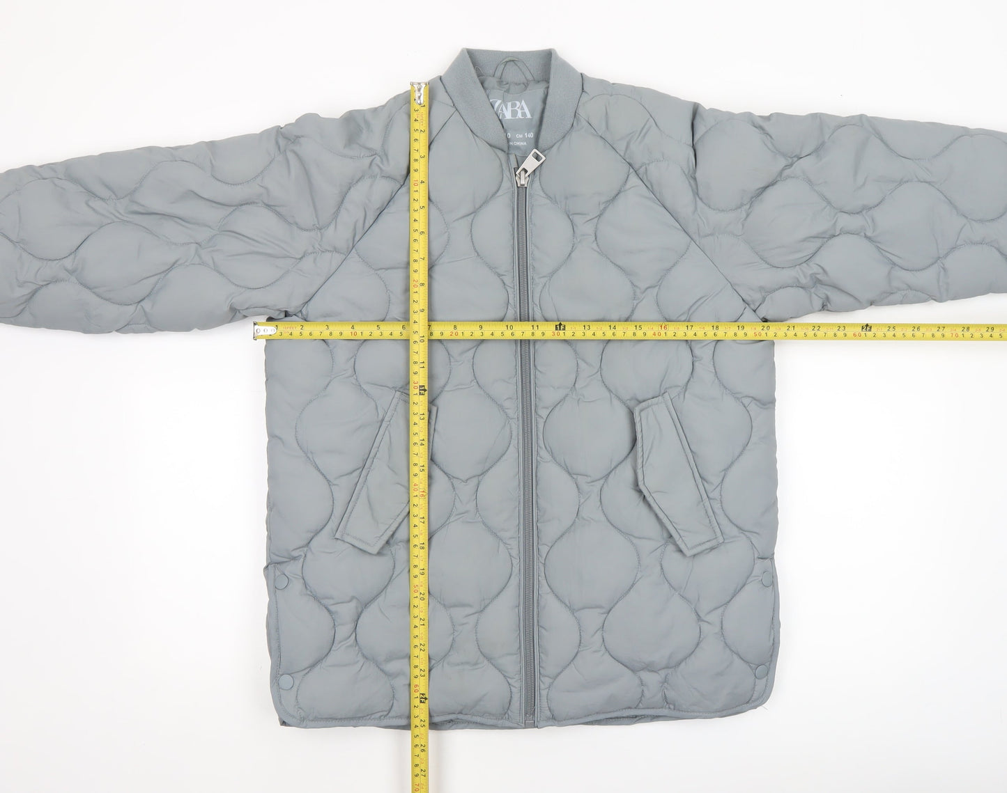 Girls UK Size 9-10 Years Zara Grey Bomber Jacket