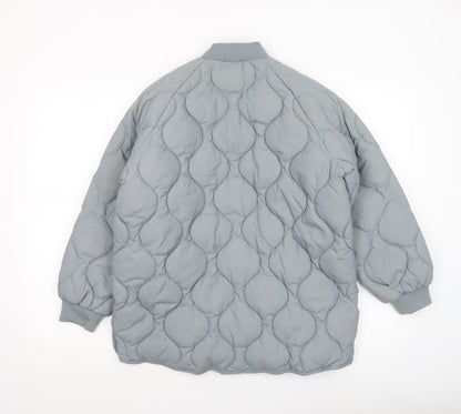 Girls UK Size 9-10 Years Zara Grey Bomber Jacket