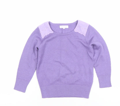 Girls UK Size 2 Years Nicholas & Bears Purple Pullover Jumper
