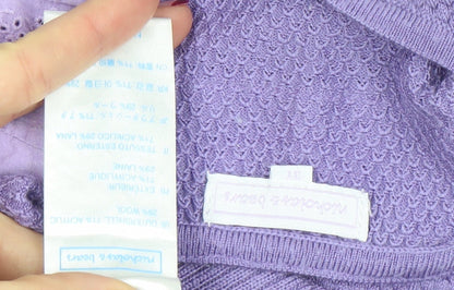 Girls UK Size 2 Years Nicholas & Bears Purple Pullover Jumper