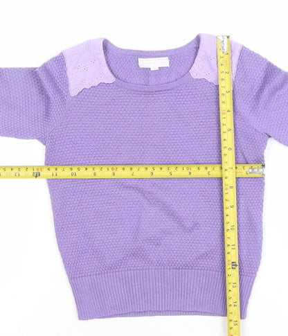 Girls UK Size 2 Years Nicholas & Bears Purple Pullover Jumper