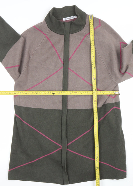 Womens UK Size 16 Alice Collins Multicoloured Cardigan Jumper