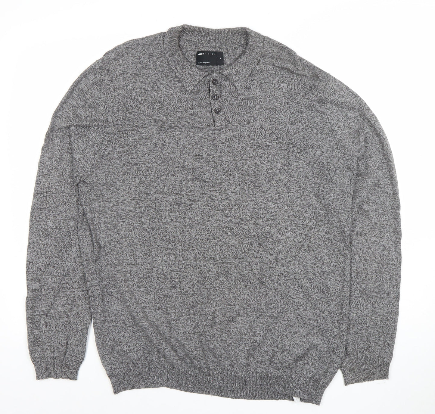 Mens UK Size M ASOS Grey Henley Jumper