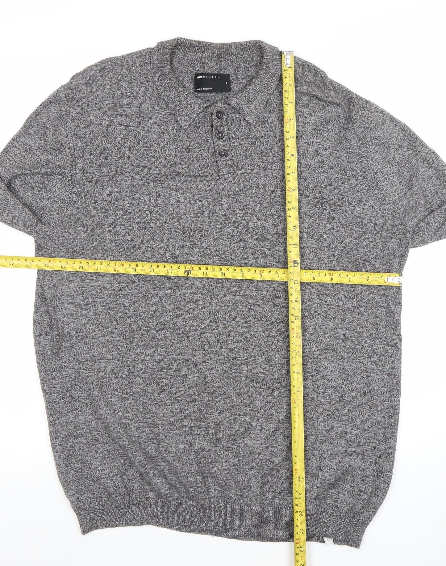 Mens UK Size M ASOS Grey Henley Jumper
