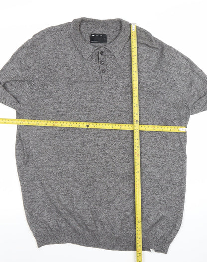 Mens UK Size M ASOS Grey Henley Jumper