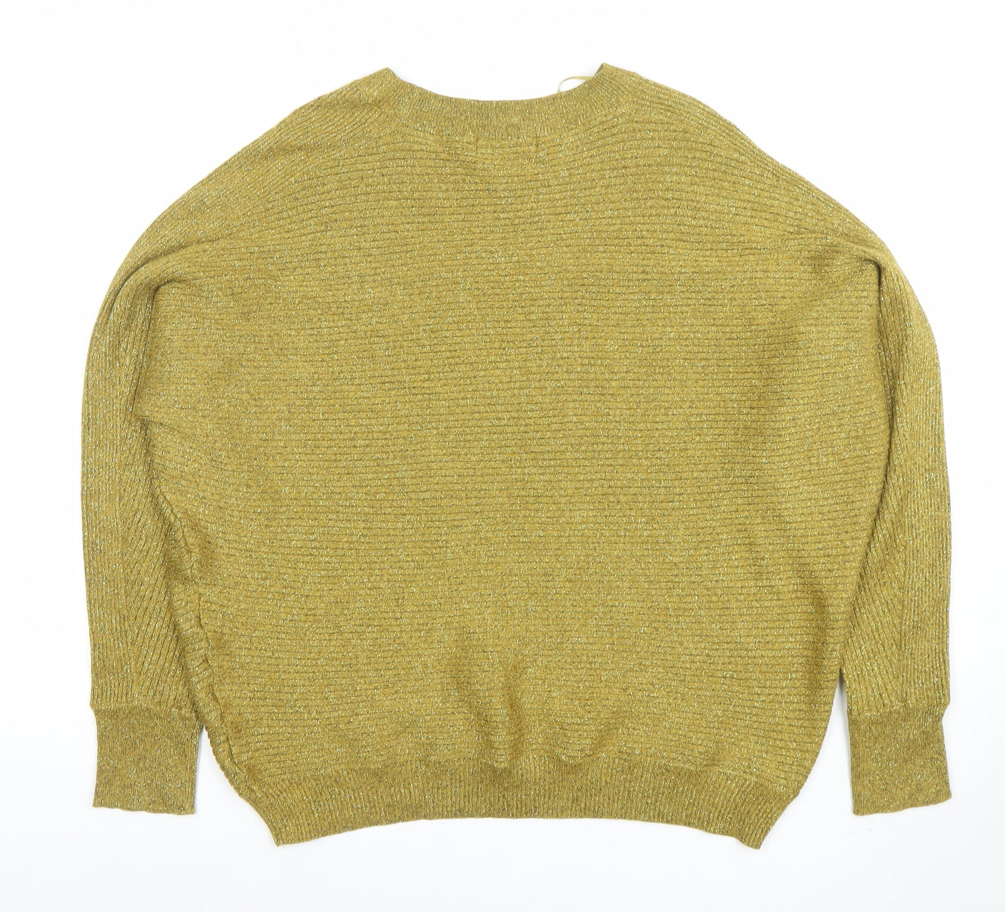 Womens UK Size M F&F Gold Pullover Jumper