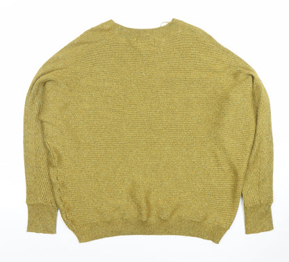 Womens UK Size M F&F Gold Pullover Jumper