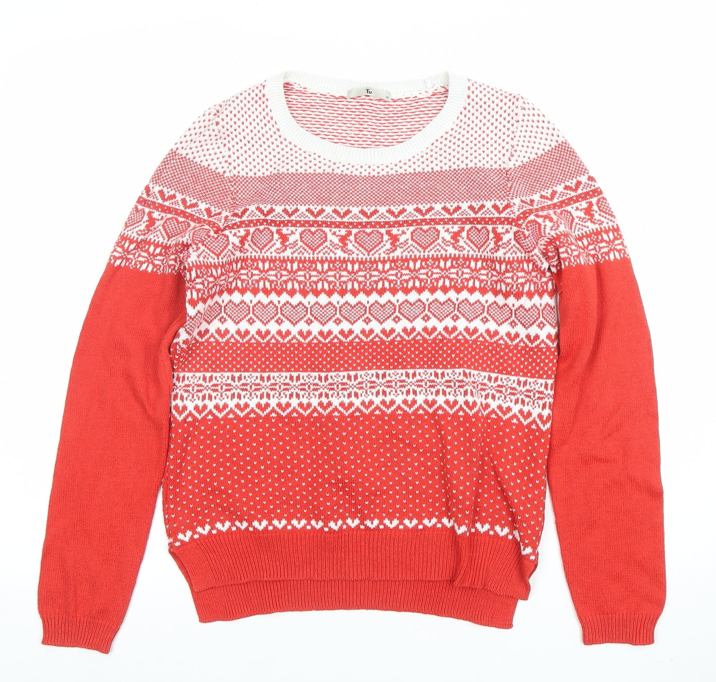 Womens UK Size 10 TU Red Pullover Jumper
