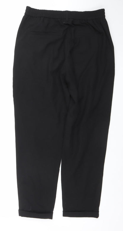 Womens UK Size 12 Junior Regular Fit Casual Workwear Business Black Trousers