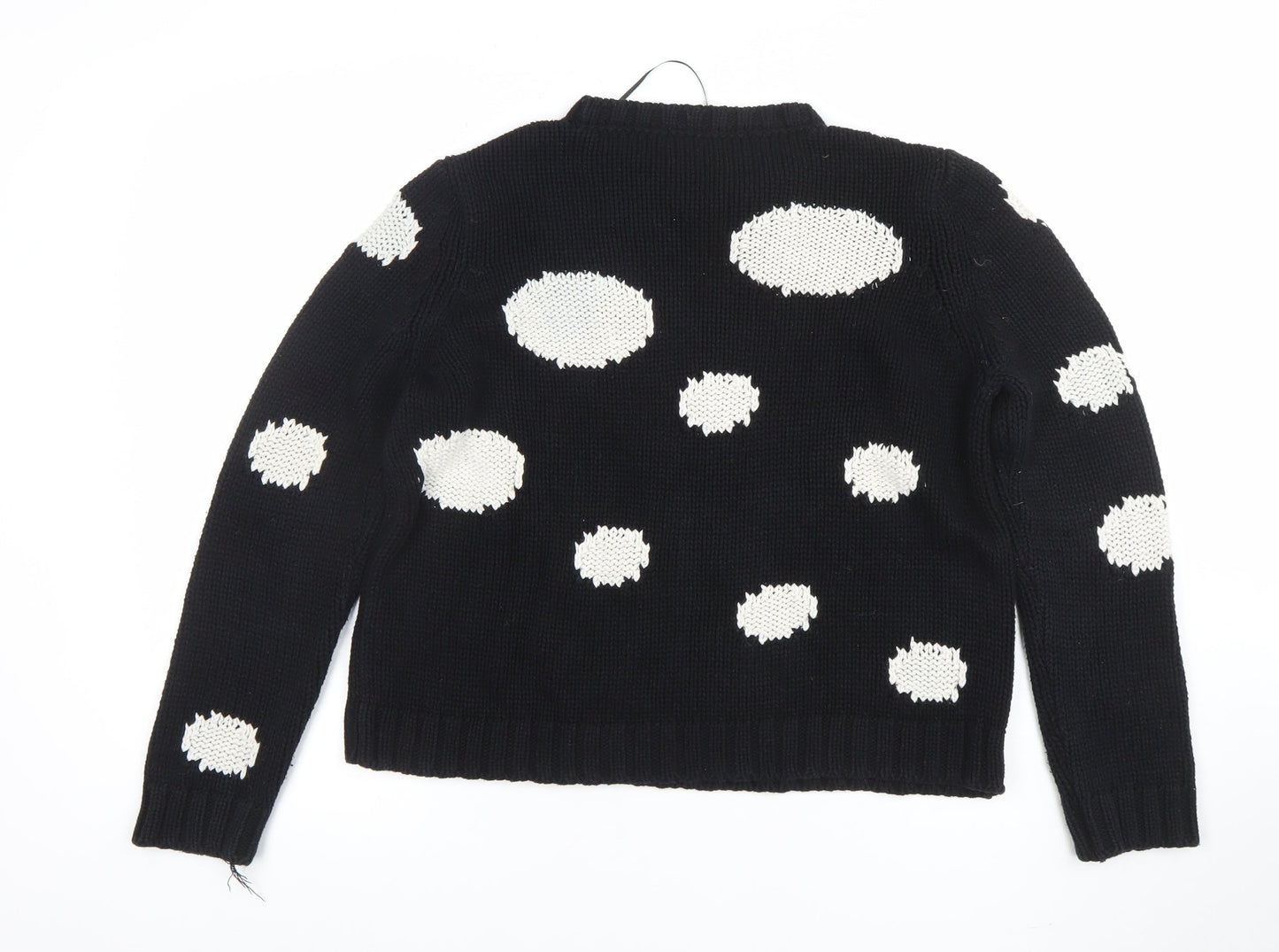 Womens UK Size L Zara Knit Black Pullover Jumper