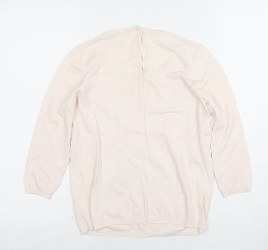 Womens UK Size S Mango Beige Basic Blouse