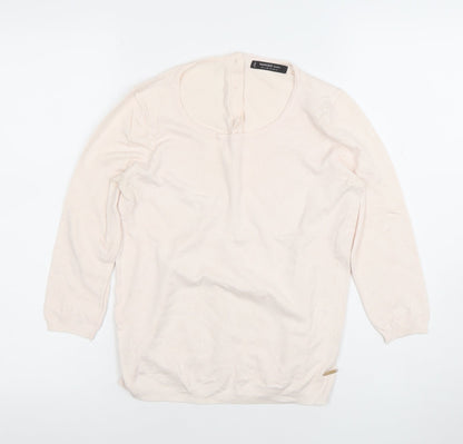 Womens UK Size S Mango Beige Basic Blouse