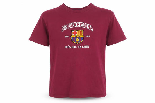 Boys UK Size 12-13 Years FC Barcelona Red Basic Jersey T-Shirt