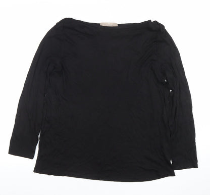 Womens UK Size L Paul Costelloe Living Black Basic Blouse