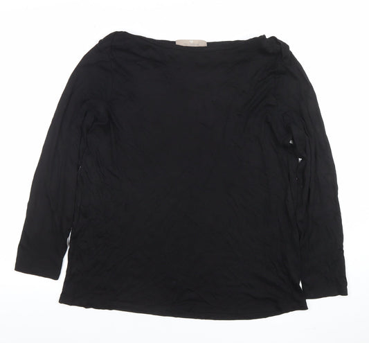 Womens UK Size L Paul Costelloe Living Black Basic Blouse