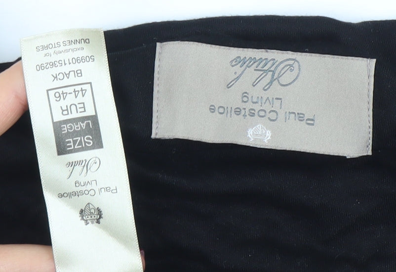 Womens UK Size L Paul Costelloe Living Black Basic Blouse