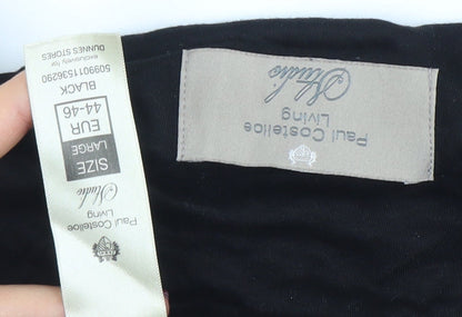 Womens UK Size L Paul Costelloe Living Black Basic Blouse