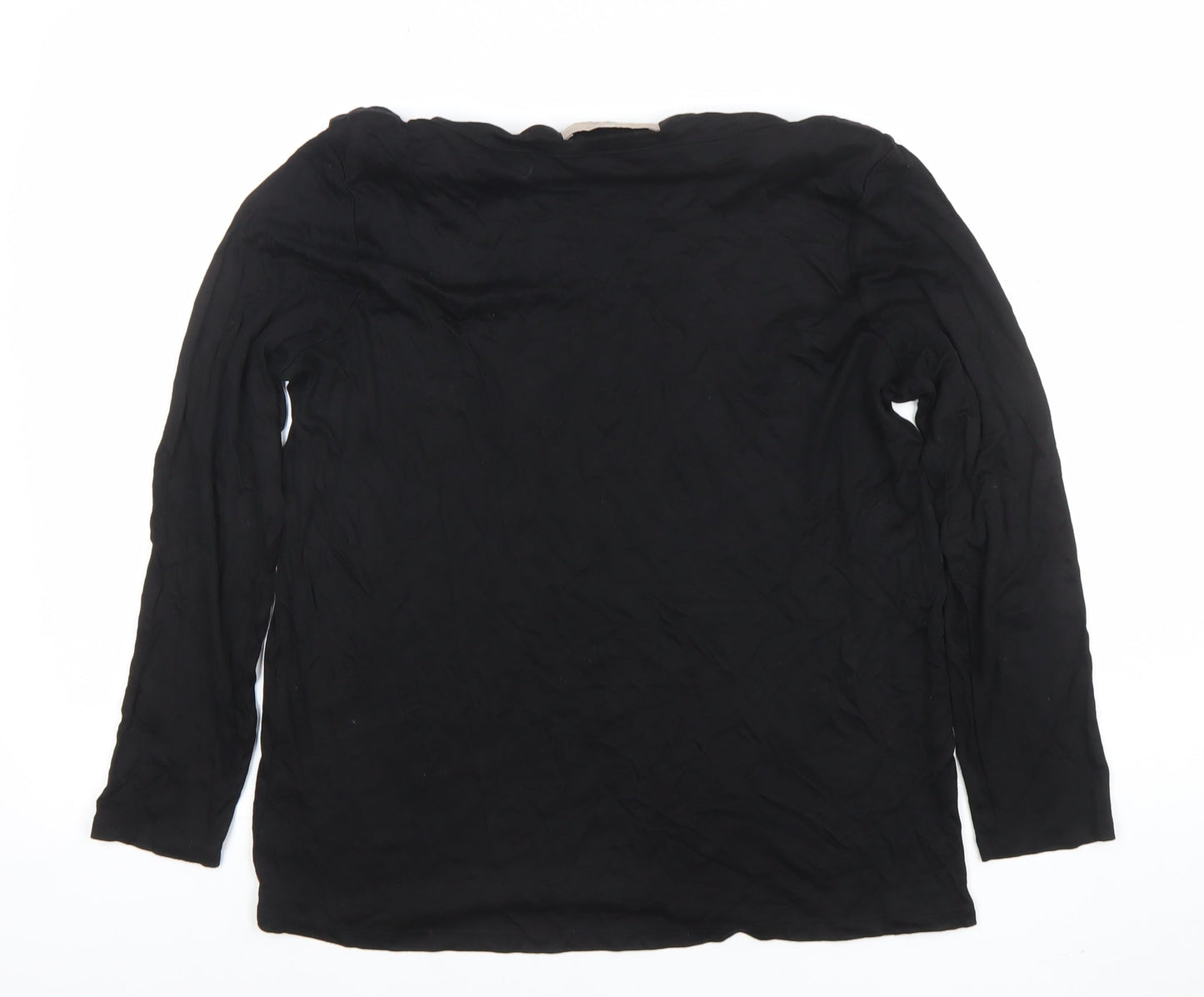 Womens UK Size L Paul Costelloe Living Black Basic Blouse