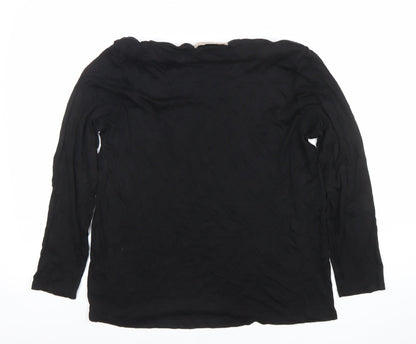 Womens UK Size L Paul Costelloe Living Black Basic Blouse