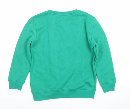 Dunnes Stores Boys Green Reindeer Sequin Christmas Sweatshirt 7-8 Years