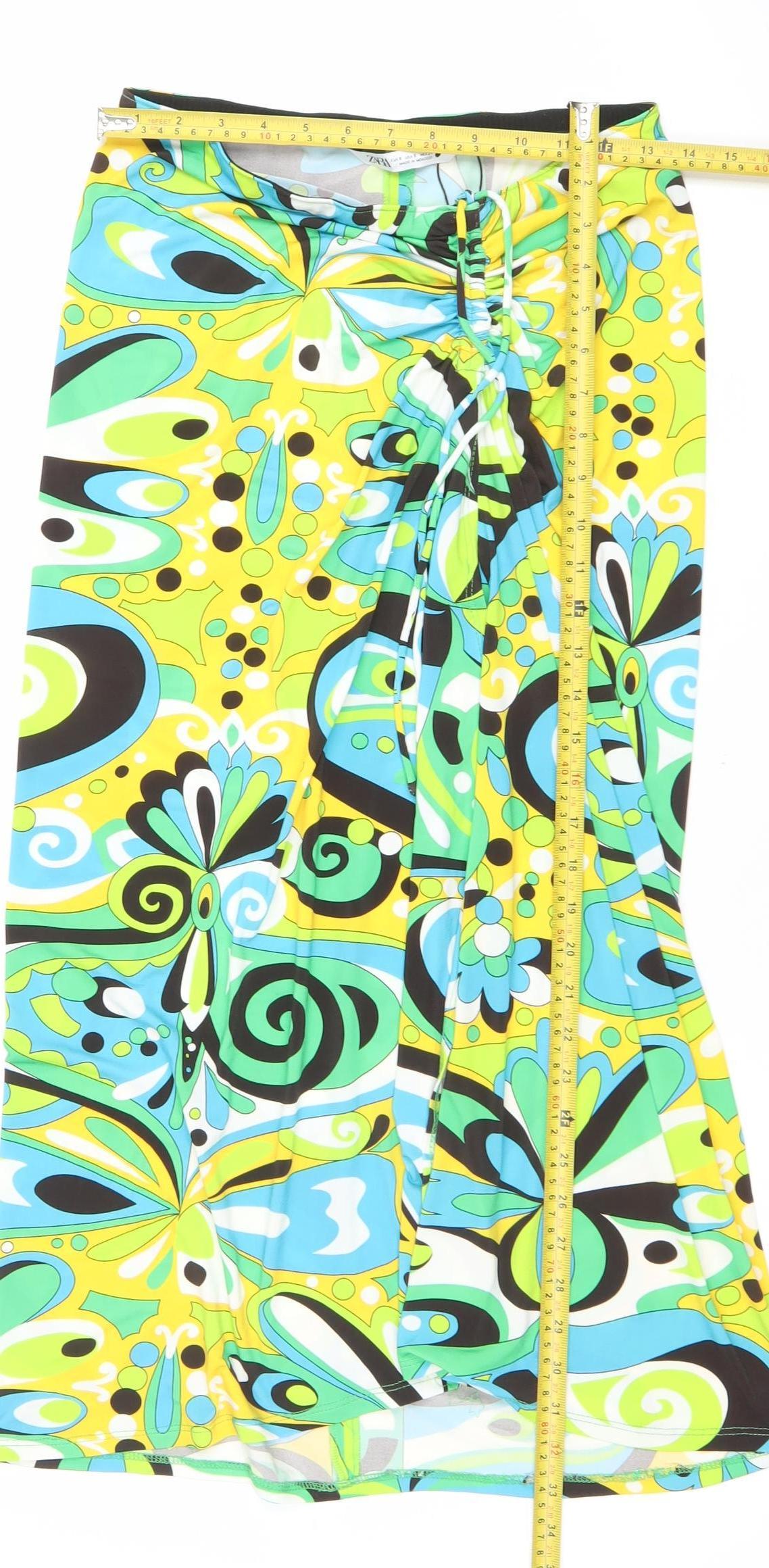 Womens UK Size S Zara Wrap Jersey Skirt