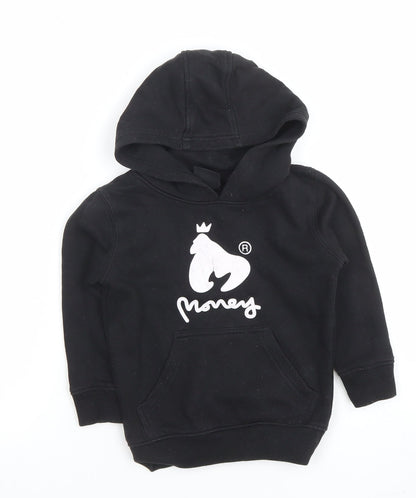 Boys UK Size M Money Black Pullover Hoodie