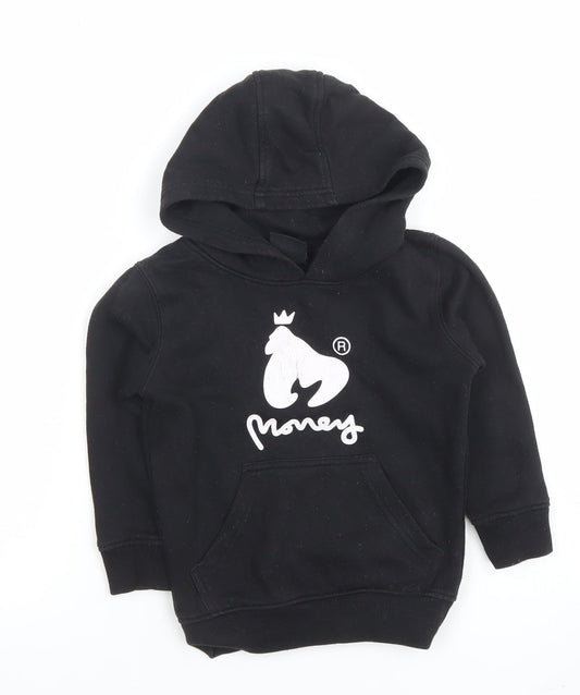 Boys UK Size M Money Black Pullover Hoodie