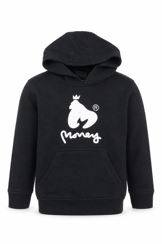 Boys UK Size M Money Black Pullover Hoodie