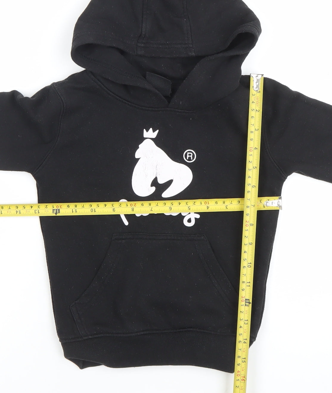 Boys UK Size M Money Black Pullover Hoodie