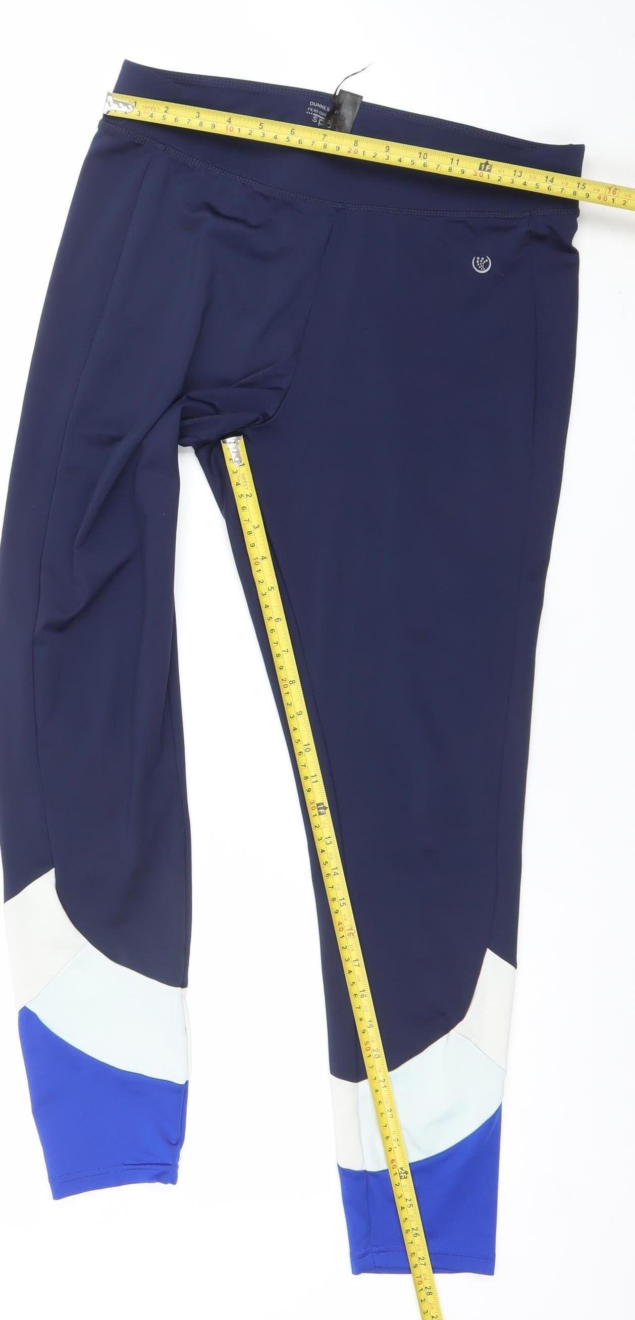 Womens UK Size L Dunnes Stores Slim Fit Leggings Blue Leggings