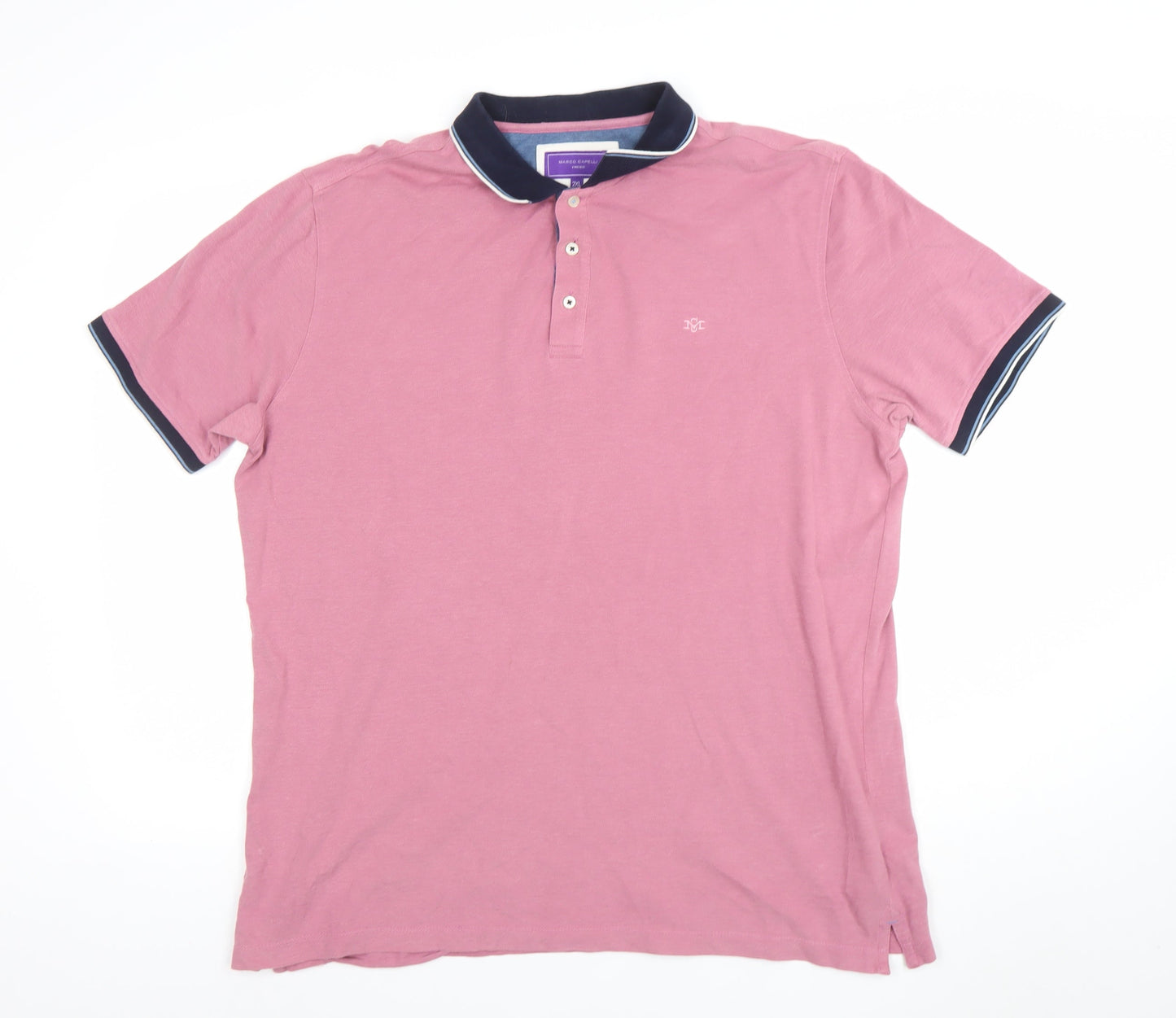 Mens UK Size 2XL Marco Capelli Cotton Blend Polo Shirt