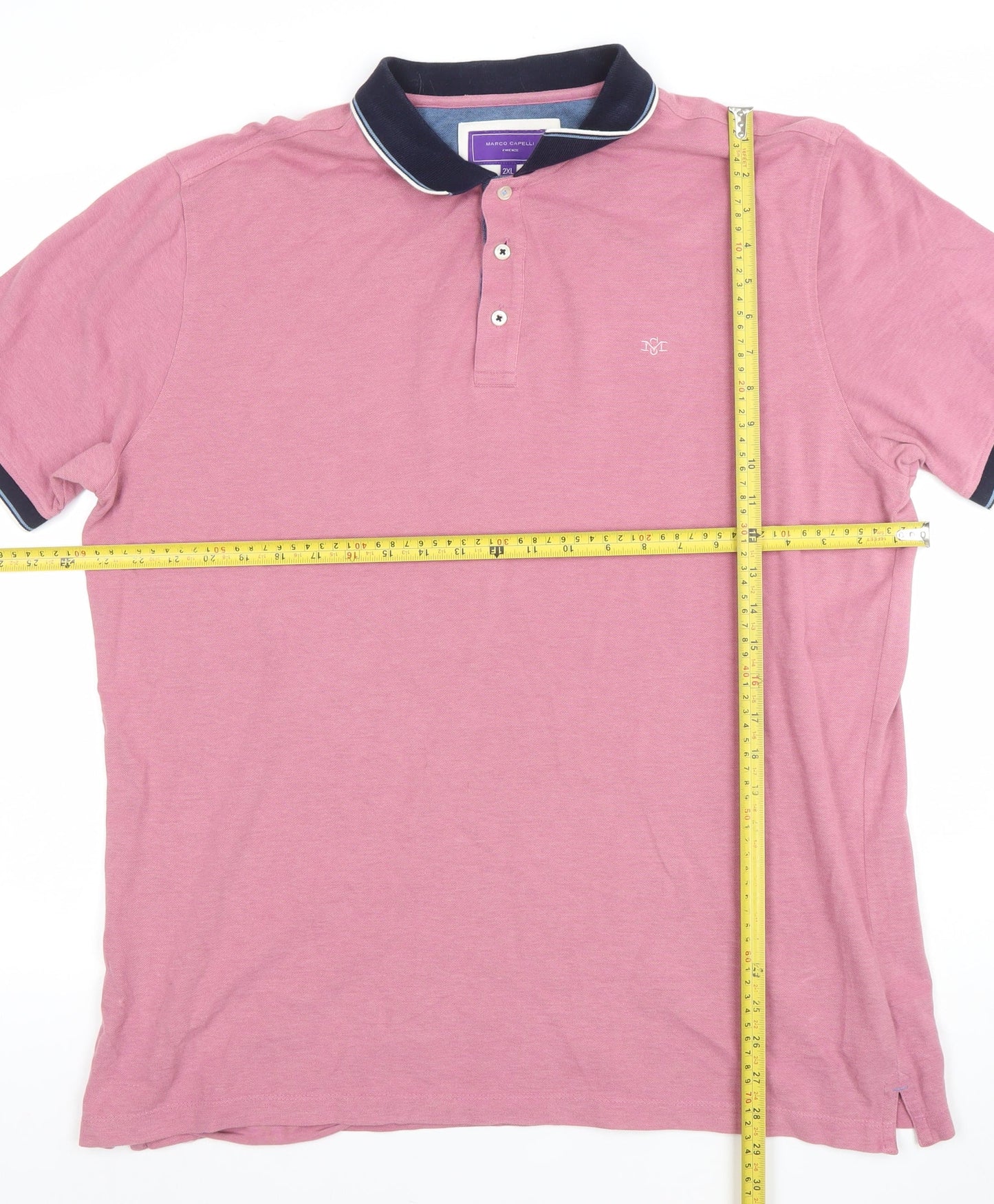 Mens UK Size 2XL Marco Capelli Cotton Blend Polo Shirt