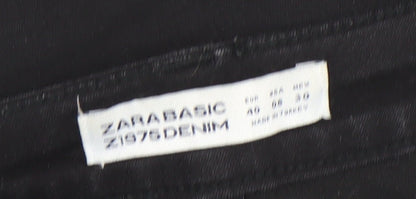 Womens UK Size 10 Zara Basic Slim Fit Skinny Black Jeans