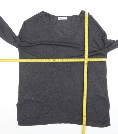 Womens UK Size XS Gallery Grey Basic T-Shirt