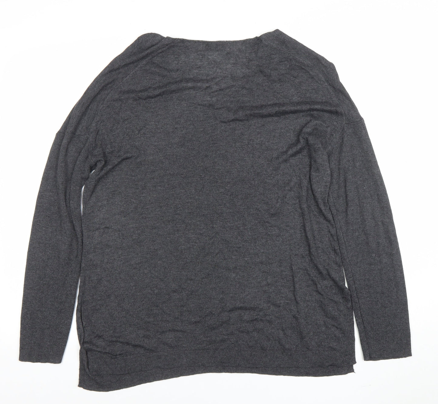 Womens UK Size XS Gallery Grey Basic T-Shirt
