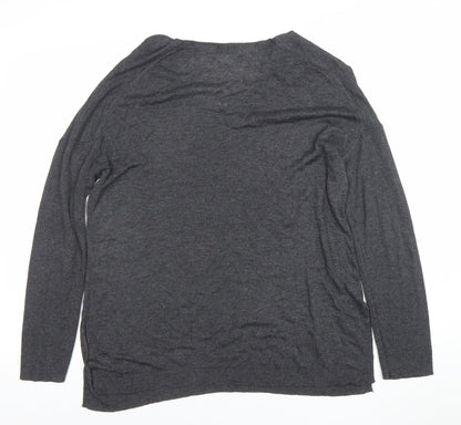 Womens UK Size XS Gallery Grey Basic T-Shirt