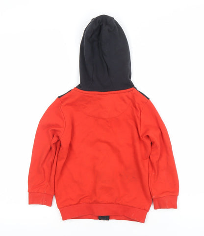 Boys UK Size 4-5 Years Disney Red Full Zip Hoodie
