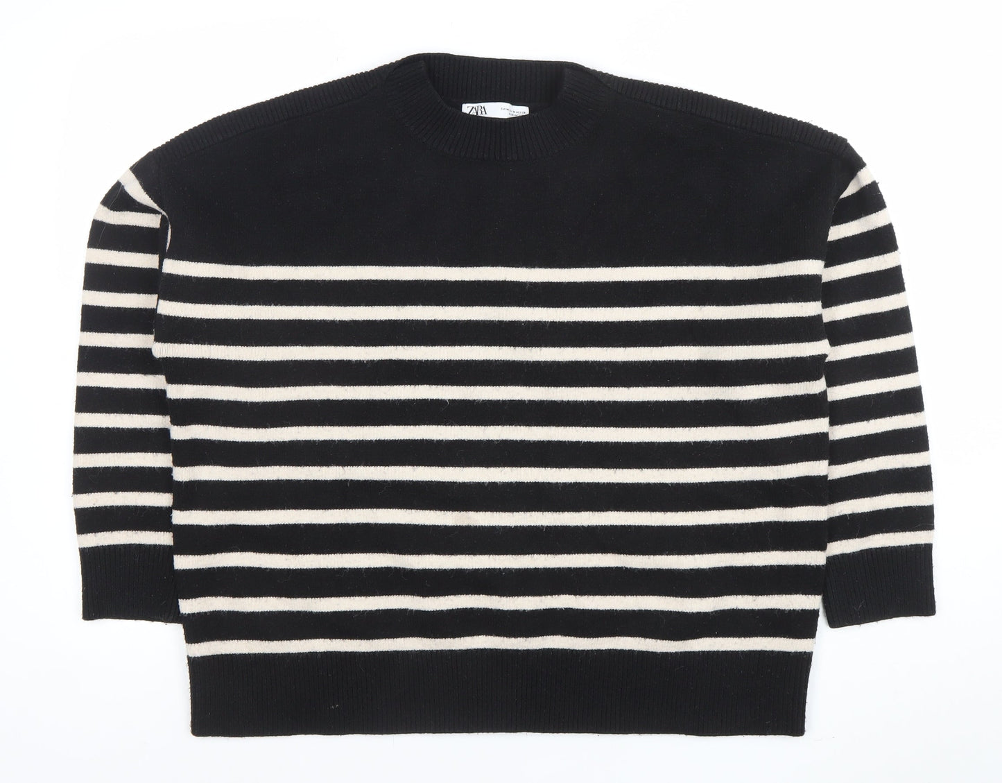 Womens UK Size 10 Zara Black Pullover Jumper
