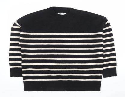 Womens UK Size 10 Zara Black Pullover Jumper