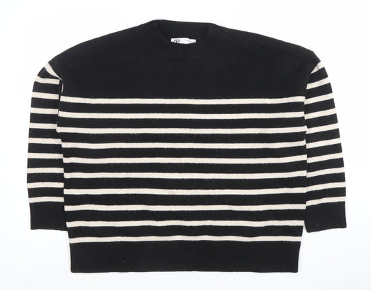 Womens UK Size 10 Zara Black Pullover Jumper