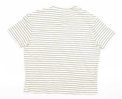 Womens UK Size S Zara Ivory Basic T-Shirt