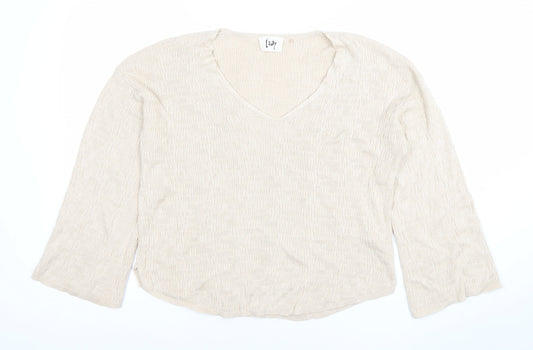 Womens UK Size S Isay Beige Pullover Jumper
