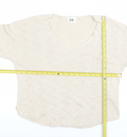 Womens UK Size S Isay Beige Pullover Jumper
